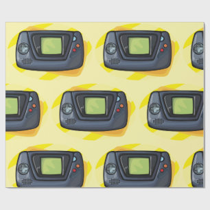 Retro 90s Handheld Game Console Gamer Wrapping Paper