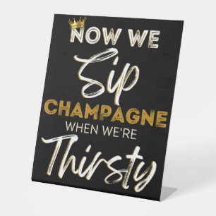 Retro 90's Hip Hop Baby Shower Birthday Champagne Pedestal Sign