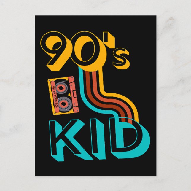 RETRO 90'S KID - CASSETTE LOVERS POSTCARD (Front)