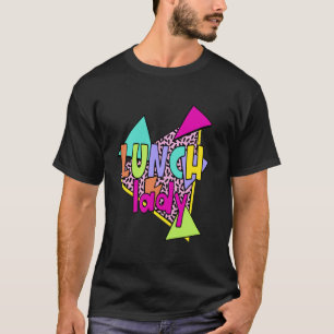 Retro 90s Lunch Lady Leopard Cafeteria Crew Lunch T-Shirt
