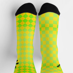 Retro 90s Mismatched Chequerboard Odd Socks