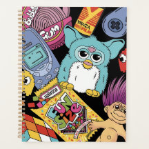 Retro 90s Nostalgia Doodle Pattern Toy and Tech