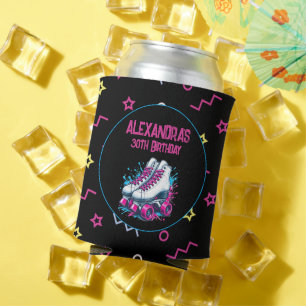Retro 90's Roller Skating Birthday Party  Can Cooler