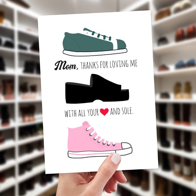 Retro 90's Shoes Throwback Mother's Day Card (Creator Uploaded)