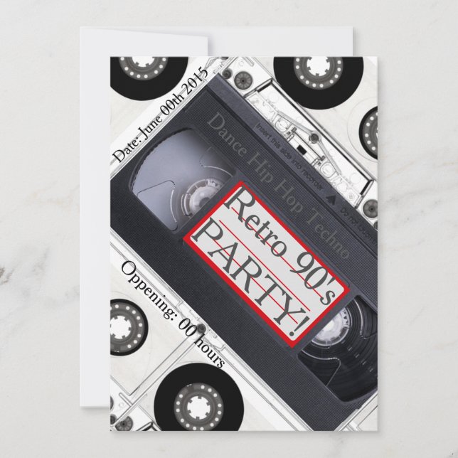 Retro 90's tech cover invitation (Front)