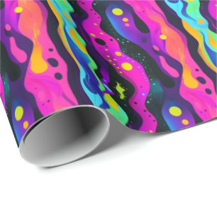 Retro 90s tiled pattern party wrapping paper