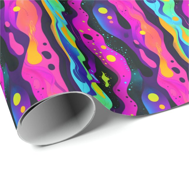 Retro 90s tiled pattern party  wrapping paper (Roll Corner)