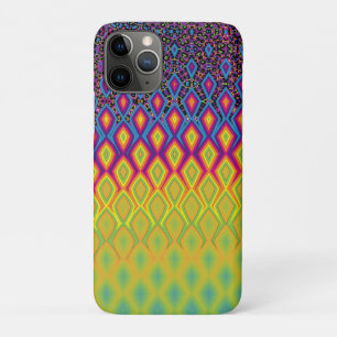 Retro 90s Vibrant Neon Colour Abstract Pattern iPhone 11 Pro Case