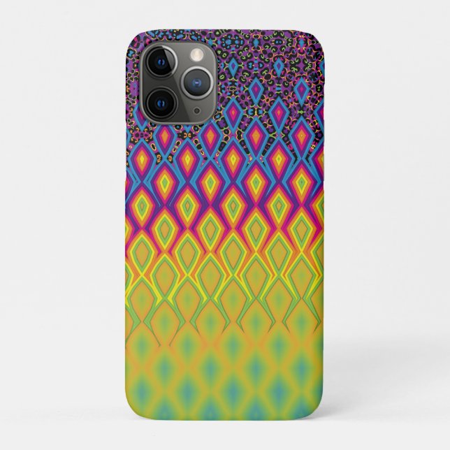 Retro 90s Vibrant Neon Colour Abstract Pattern Case-Mate iPhone Case (Back)