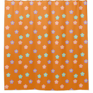 Retro 90s Y2k Pastel Flowers Orange Dorm  