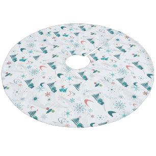 Retro A Go-Go Christmas Fleece Tree Skirt