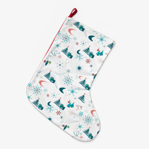 Retro A Go-Go Christmas Large Christmas Stocking