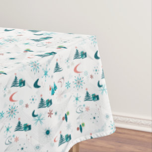Retro A Go-Go Christmas Tablecloth