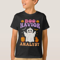 Retro Aba Therapist Bcba Halloween Ghost Boo Havio