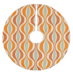 Retro Abstract: 50s-60s Seamless Style Brushed Polyester Tree Skirt