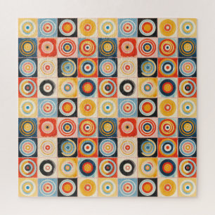 Retro Abstract Art in the style of Hilma af Klint Jigsaw Puzzle