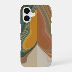 Retro Abstract Art Print iPhone 16 Case