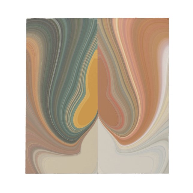 Retro Abstract Art Print Notepad (Front)
