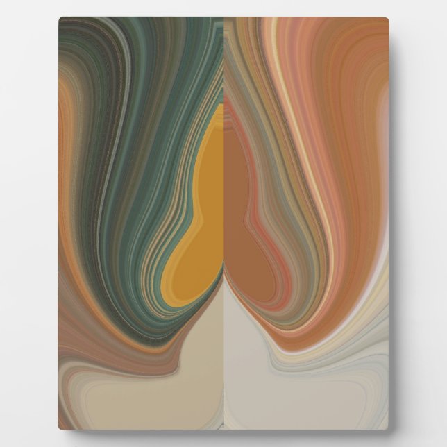 Retro Abstract Art Print Plaque (Front)
