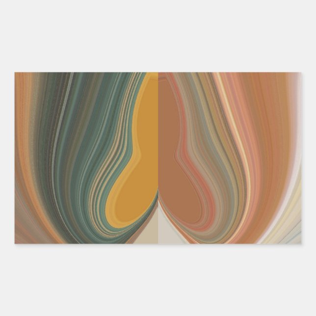 Retro Abstract Art Print Sticker (Front)