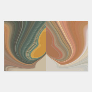 Retro Abstract Art Print Sticker