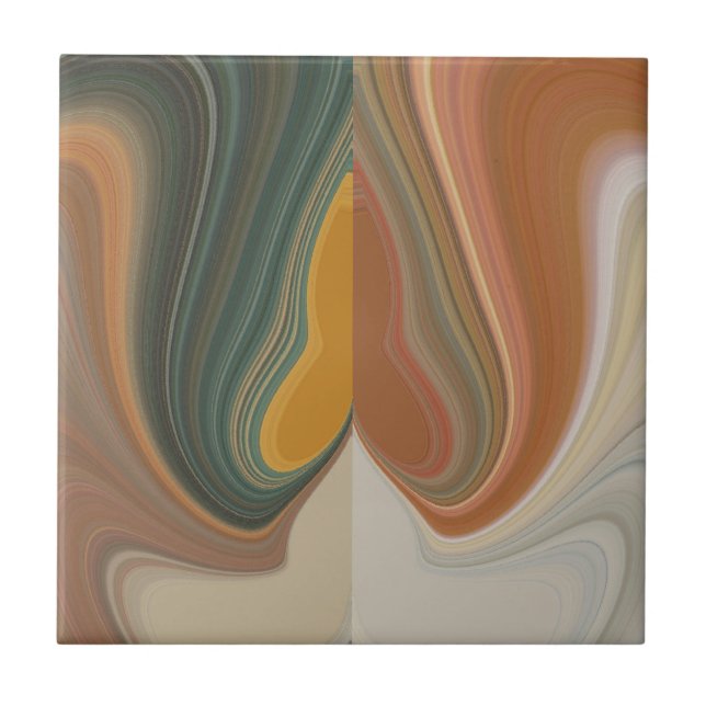 Retro Abstract Art Print Tile (Front)