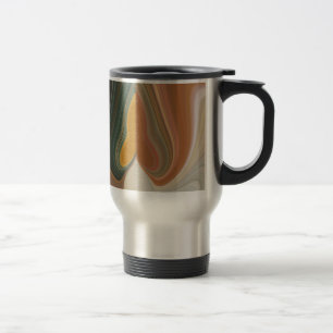 Retro Abstract Art Print Travel Mug