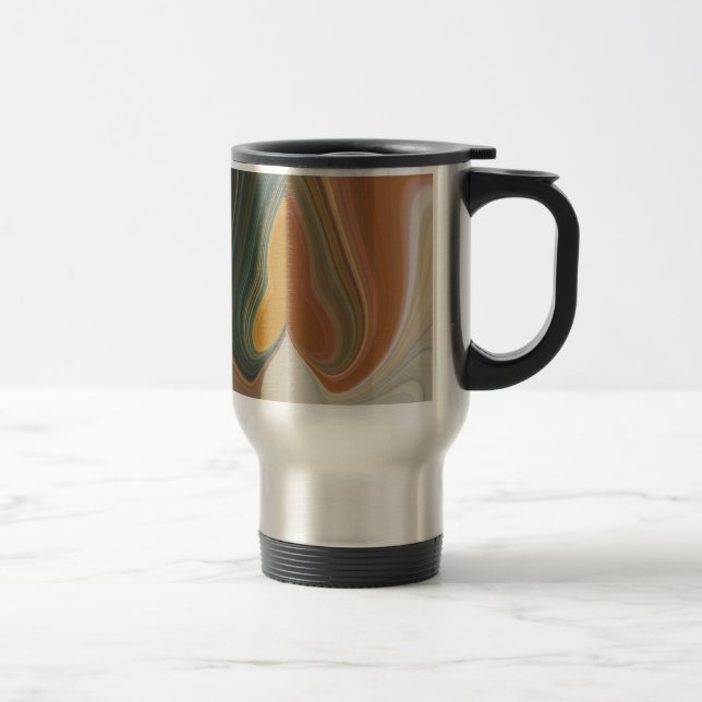 Retro Abstract Art Print Travel Mug (Right)