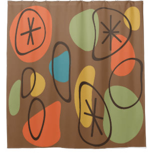 Retro Abstract Art Rocks Multicolored Dark
