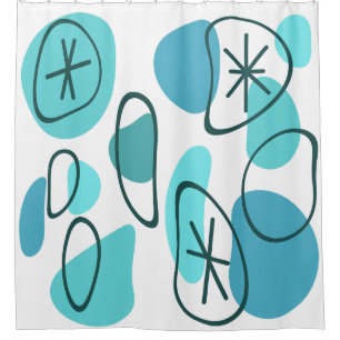 Retro Abstract Art Rocks Turquoise