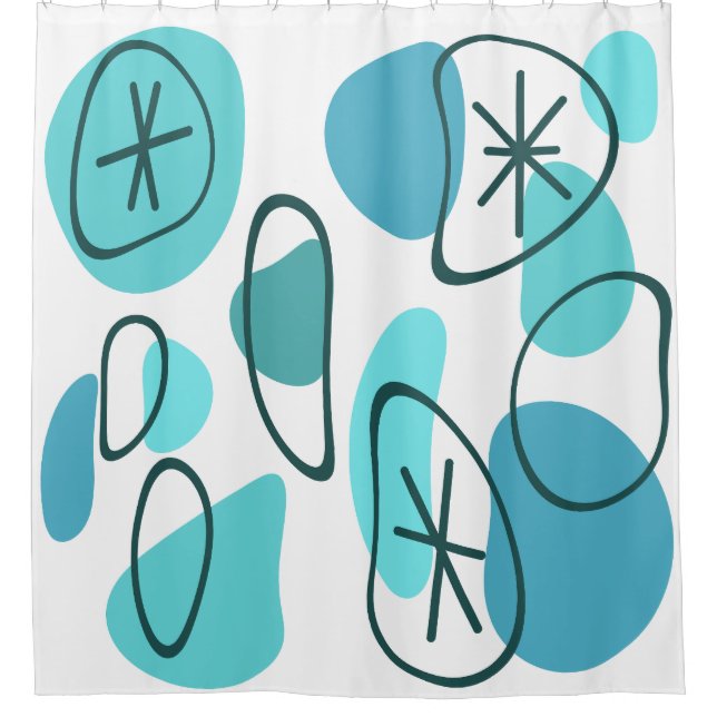 Retro Abstract Art Rocks Turquoise (Front)