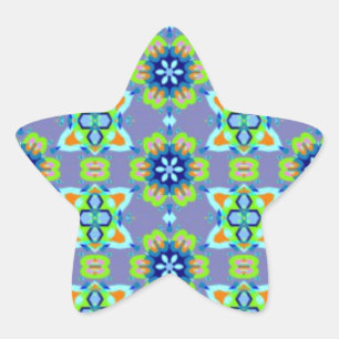 Retro Abstract Art Star Sticker