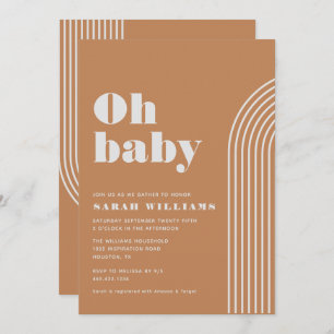 Retro Abstract Baby Shower   Invitation