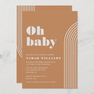 Retro Abstract Baby Shower | Invitation