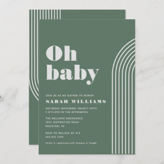 Retro Abstract Baby Shower | Invitation