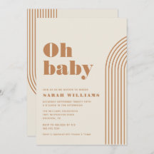 Retro Abstract Baby Shower | Invitation