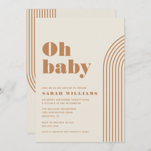 Retro Abstract Baby Shower   Invitation