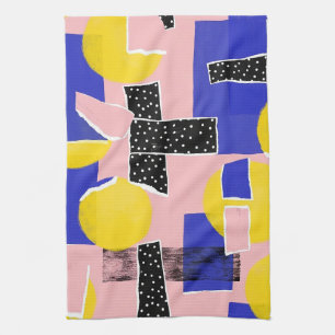 Retro Abstract Brushstroke (10) Kitchen Towel