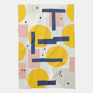 Retro Abstract Brushstroke (12) Kitchen Towel