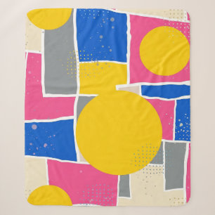 Retro Abstract Brushstroke (14) Sherpa Blanket