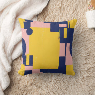 Retro Abstract Brushstroke (14) Throw Pillow