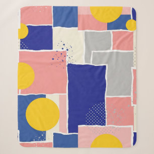 Retro Abstract Brushstroke (15) Sherpa Blanket