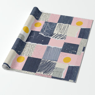 Retro Abstract Brushstroke (1) Wrapping Paper
