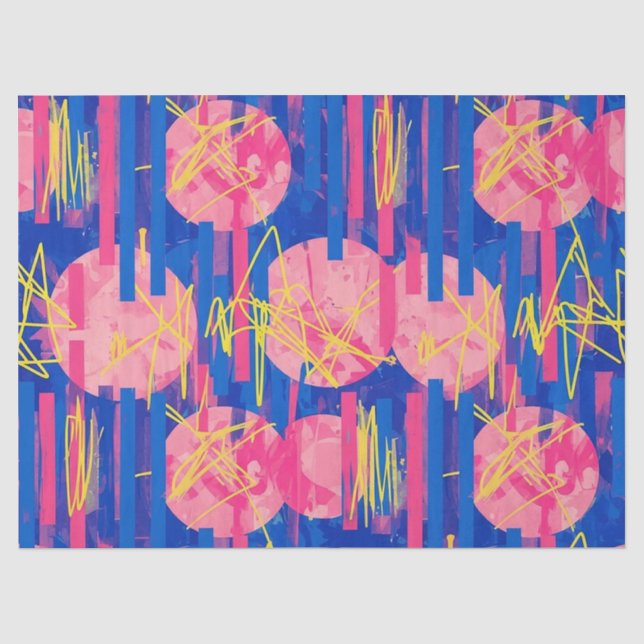Retro Abstract Brushstroke (2) Tissue Paper (Front)