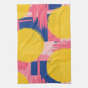 Retro Abstract Brushstroke (3) Kitchen Towel