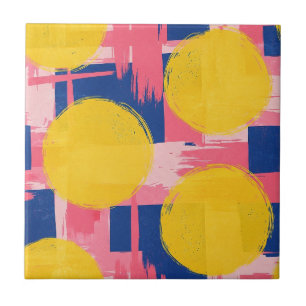 Retro Abstract Brushstroke (3) Tile