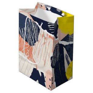 Retro Abstract Brushstroke (4) Medium Gift Bag