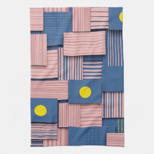 Retro Abstract Brushstroke (5) Kitchen Towel