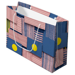Retro Abstract Brushstroke (5) Large Gift Bag