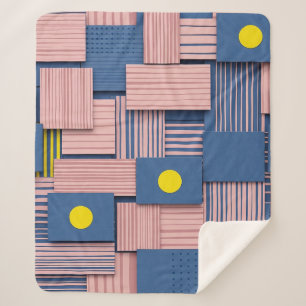 Retro Abstract Brushstroke (5) Sherpa Blanket